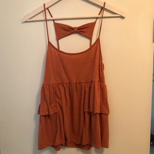 Burnt Orange Tiered Tank Top